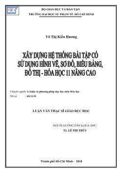 Xây dựng hệ thống bài tập có sự dụng hình vẽ, sơ đồ, biểu bảng, đồ thị - Hóa học lớp 11 nâng cao