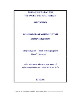 Xoá đói giảm nghèo ở tỉnh Kompongthom